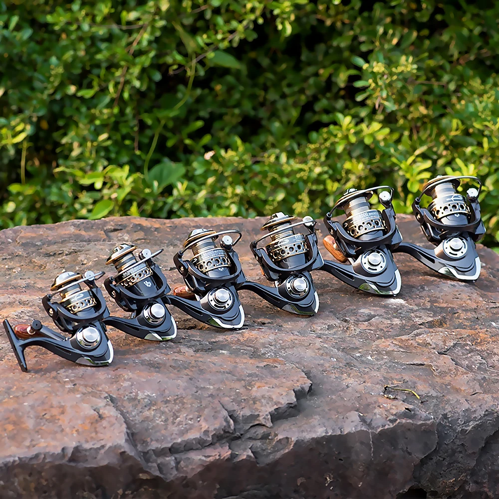 Carrete giratorio ligero 2000 3000 4000 5000 6000 7000 bobina 5,2: 1 carretes de pesca con señuelo aparejos para trucha Peche Bass Pike Zander - imagen 5