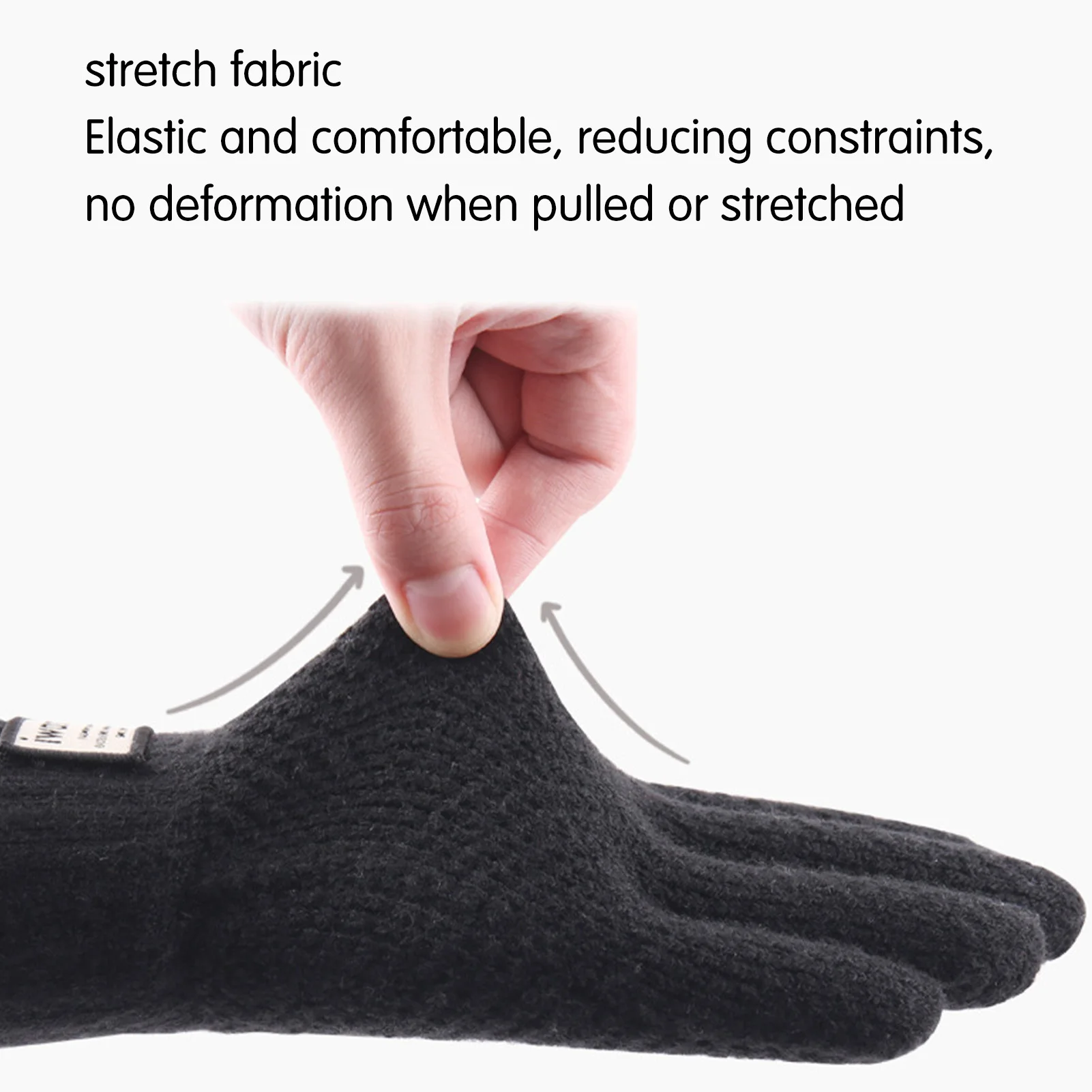 Guantes cálidos de pesca para invierno, guantes tejidos con dedos abiertos gruesos, guantes cálidos de terciopelo suaves y cómodos, manoplas deportivas para pantalla táctil - imagen 5