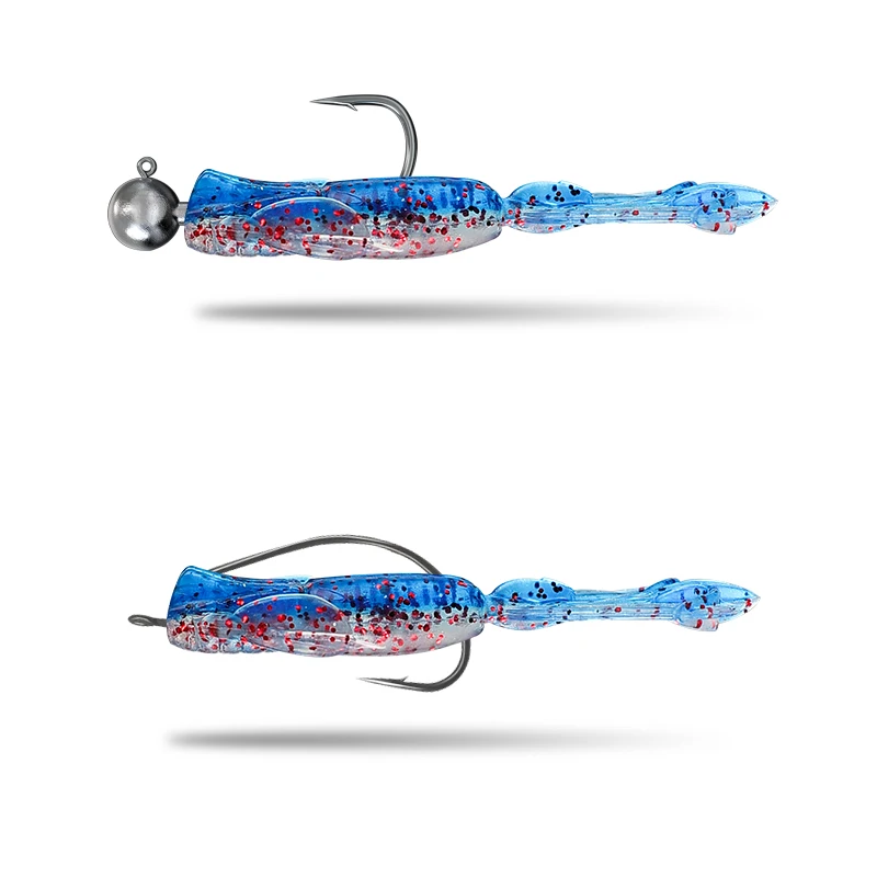 5 piezas de cebo suave para camarones y mariposas, cebo falso biomimético, subcebo flotante para vías navegables, accesorios de pesca para camarones - imagen 4