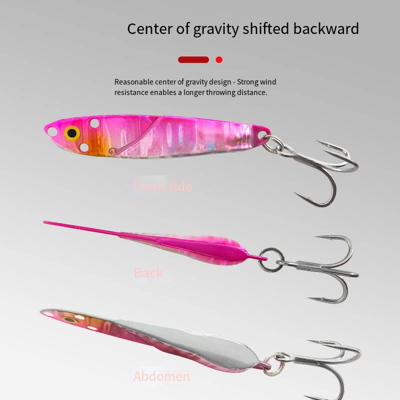 Plantilla de Metal VIB, cebo para peces 3D, aparejos de trucha, arrastre de arrastre, plantillas fundidas, 7g, 10g, 15g, 20g, señuelo de Jigging lento, Señuelos de Pesca de Mar, 1 ud. - imagen 4