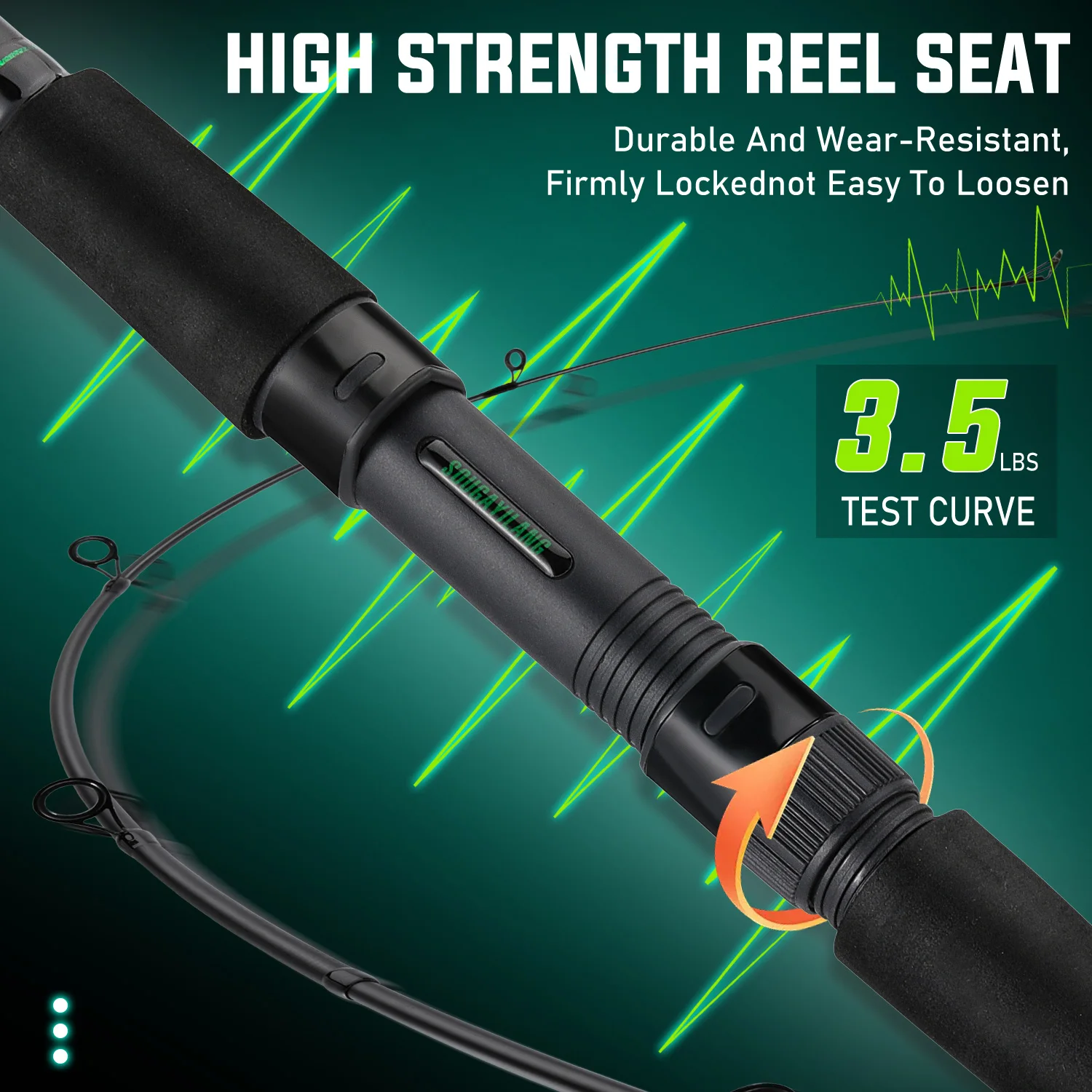 Sougayilang Caña de pesca carbono 3.6m potencia H - imagen 4