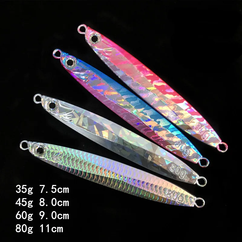 Señuelo de pesca de gran tamaño, cebo Artificial de 35-80g, de sacudida lenta, colorido, para barco marino - imagen 3