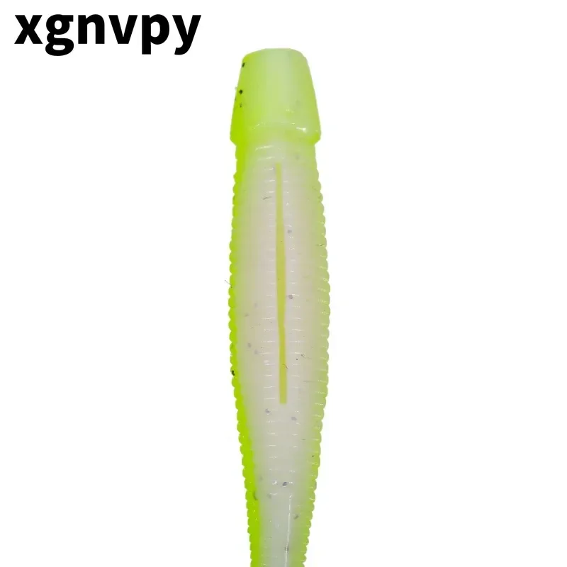 Xgnvpy Luya cebo blando de 6cm, gusano de cola en T en espiral biónico para perca mandarín, uso en todo el agua - imagen 5