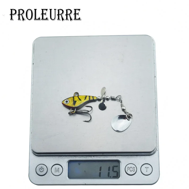 Señuelo de lubina con cuchara giratoria, cebo de lentejuelas de Metal de 11g, Señuelos de Pesca para lago, mar, Lucio, carpa, lubina con anzuelos de plumas, aparejos de pesca, 1 ud. - imagen 3