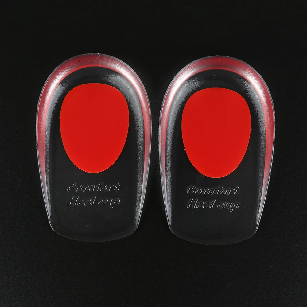 Plantillas de Gel de silicona suave para espolones de talón, cojín para el dolor de pies, masajeador para el cuidado del medio talón, almohadilla para aumentar la altura - imagen 3