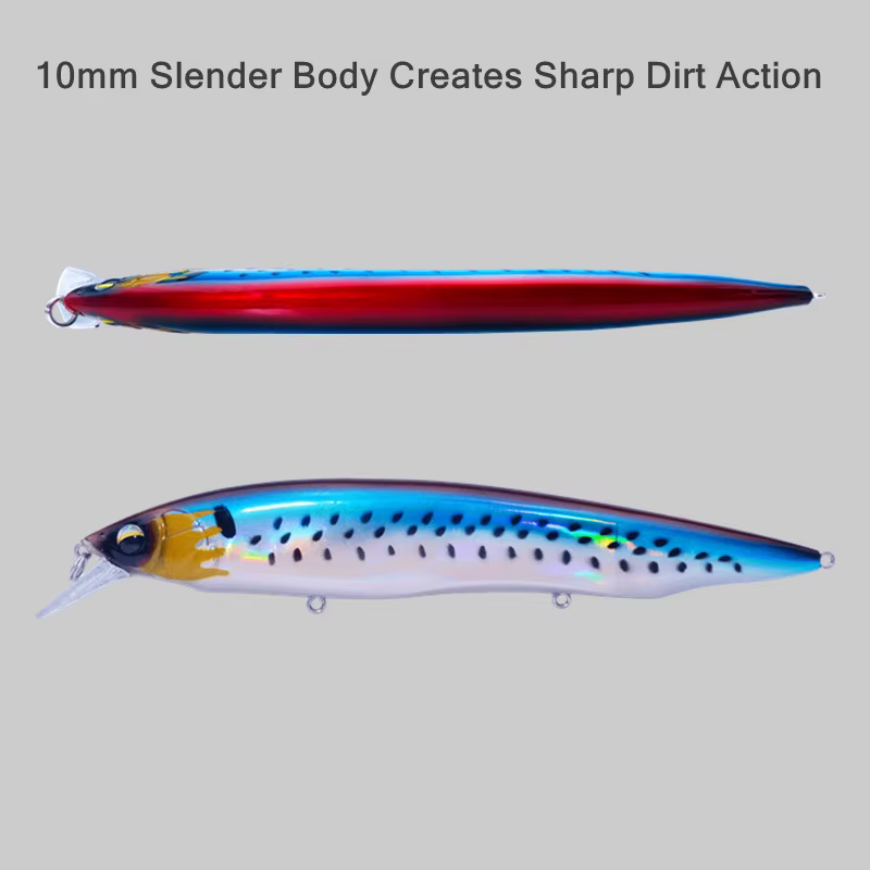 Jerkbait GREENSPIDER en acción en agua