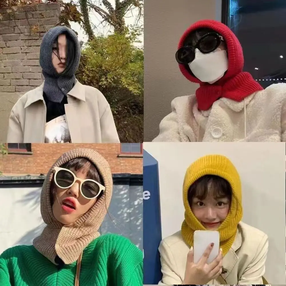 Gorro de bufanda gruesa de invierno a prueba de viento para exteriores, gorro de redecilla, calentador de cuello informal suave para hombres y mujeres - imagen 3