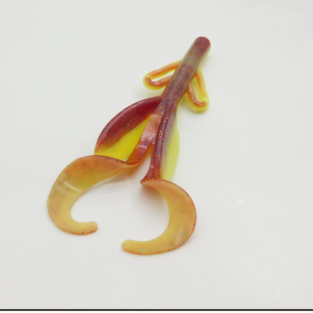 ESFISHING-señuelo de pesca suave con cepillo BB para camarones, cerdo de 100mm, cebo Artificial para perca, Lucio, lubina, sales y atractivos - imagen 5