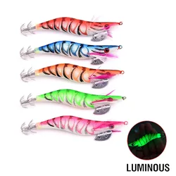 Jig luminoso para calamar y pulpo con ojos 3D