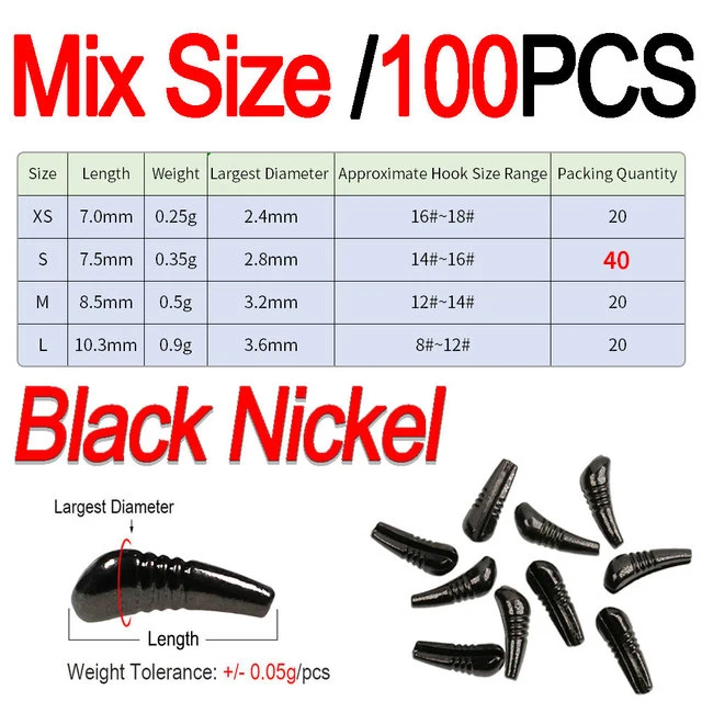Mix100pcs Black N