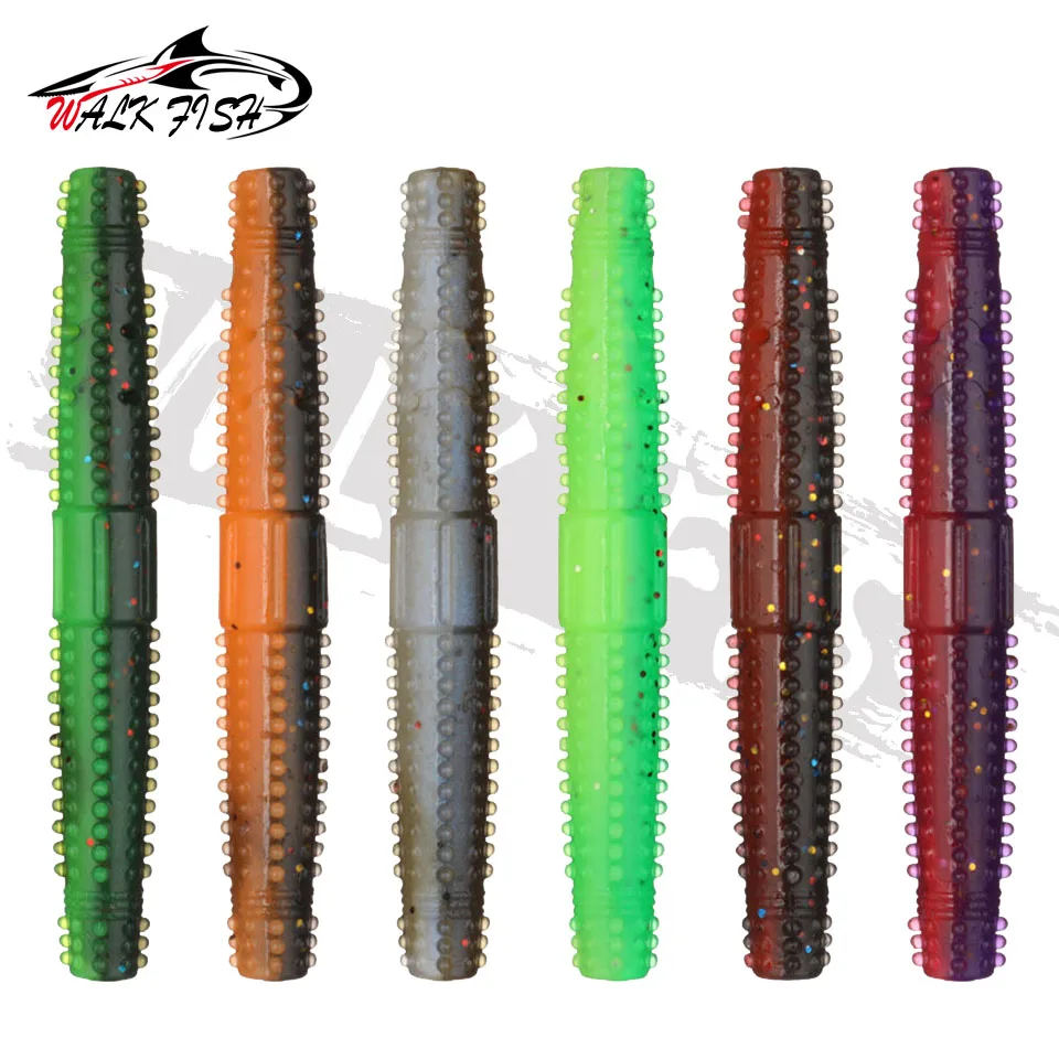 WALK FISH-Señuelos de Pesca flotantes, 8 piezas, Fat Finesse Worm Tpr Ned, 7cm, 3,45g, Swimbait, Bass Pike - imagen 4