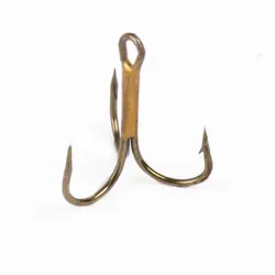 Anzuelo triple de acero al carbono para pesca en agua salada