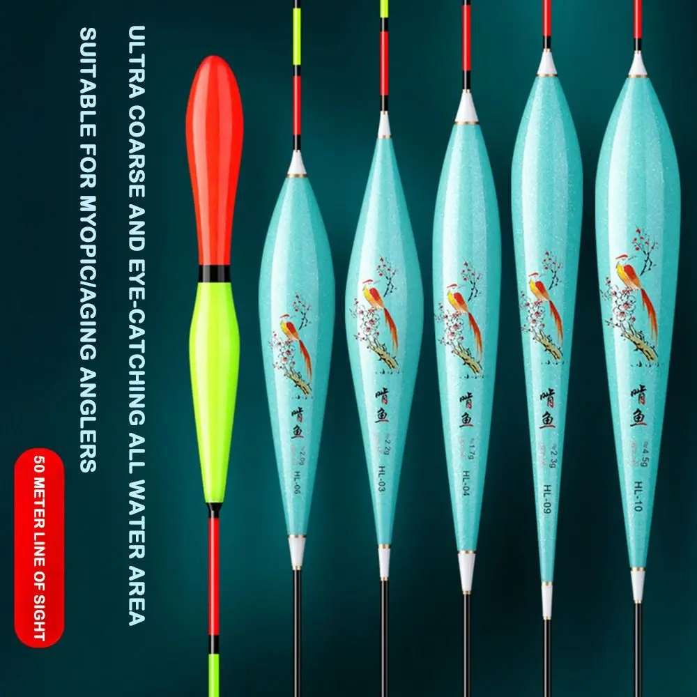 Señuelo de pesca rocosa con indicador, flotador deslizante, tubo de deriva, flotadores de cola triangular, flotadores de pesca sensibles llamativos - imagen 4