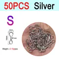 S  Silver 50pcs