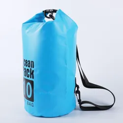 Bolsa seca impermeable de 10L, bolso tipo cubo para natación impermeable de gran capacidad con correas para los hombros, mochila plegable para playa, deportes acuáticos