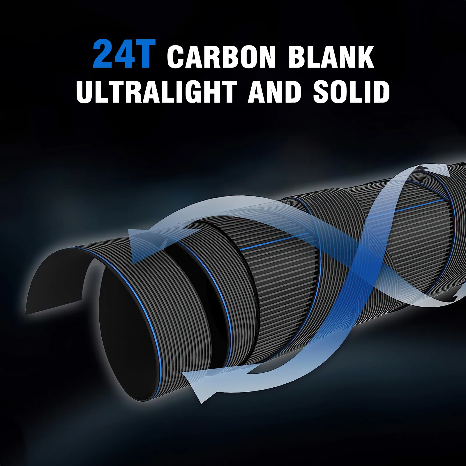 Goture Ninja-caña de pescar giratoria telescópica de fibra de carbono, caña de pescar ultraligera, 1,8 m, 2,1 m, 24T, potencia M - imagen 5