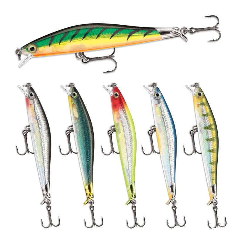 Cebo de pesca Luya, pececillo flotante, cebo duro láser de 90MM/7,7G, cebo de cola roja de largo alcance para atrapar lubina, cebo de pesca - imagen 2