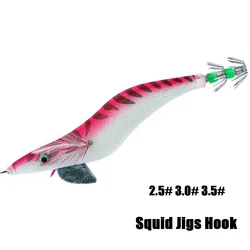 Señuelo Jig Sinker luminoso madera para cefalópodos en agua salada