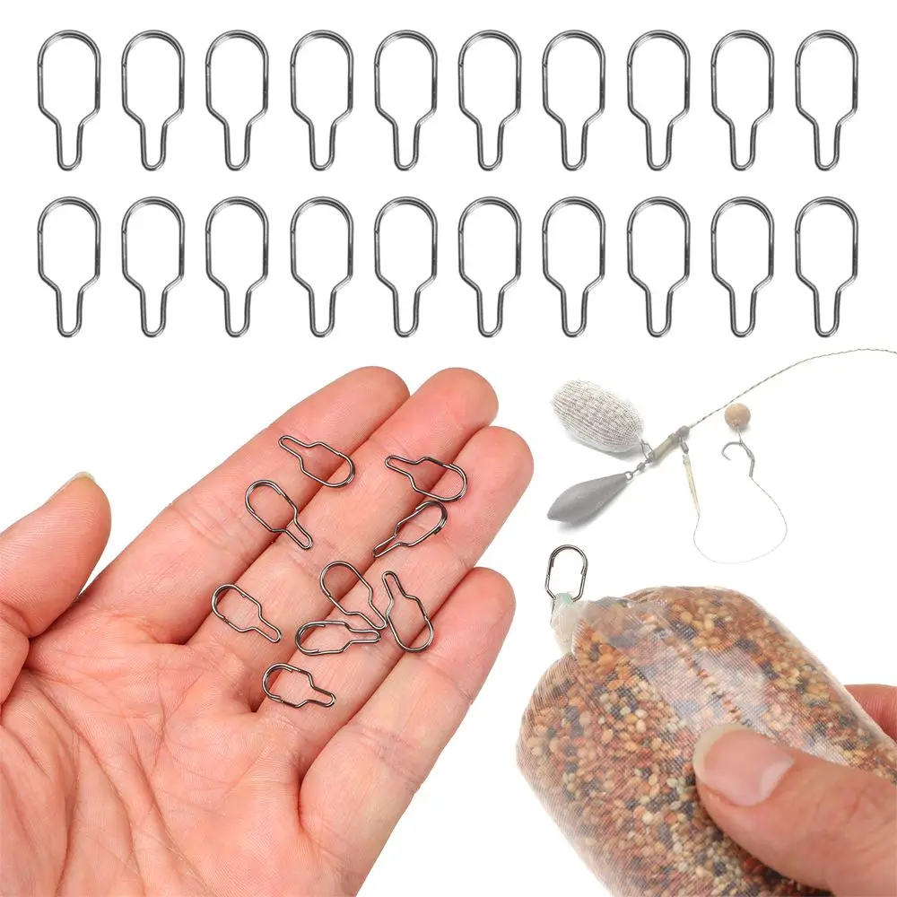 Clip para bolsa de PVA, accesorios de pesca de carpa, herramienta de aparejo para el pelo de carpa, alimentador de método grueso, aparejos de pesca, 50 unids/lote por paquete - imagen 3