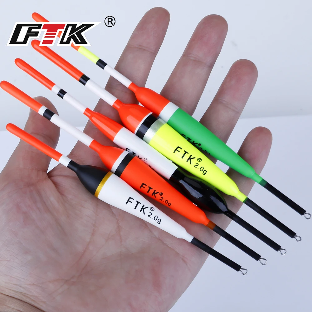 FTK 5 unids/lote flotadores de pesca conjunto tamaño mixto Color 1,5g/2g 13,5-17cm boya Bobber para accesorios de pesca - imagen 2