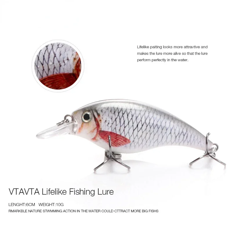 Señuelo cebo 6cm/10G HardBait simulación señuelo pequeño cebo gordo cebo de pesca de mar caliente - imagen 5