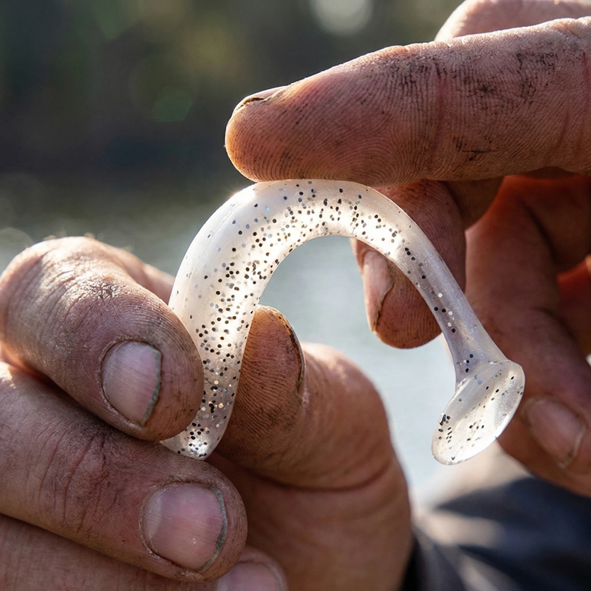 Señuelos blandos cola en T – Micro swimbaits de silicona para perca - imagen 4