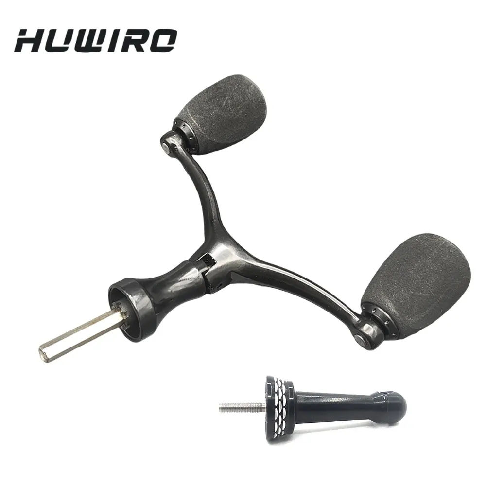 Carrete de pesca carrete giratorio de doble mango perillas EVA de doble mango rueda de pesca pieza de repuesto aparejos de pesca de repuesto para pesca