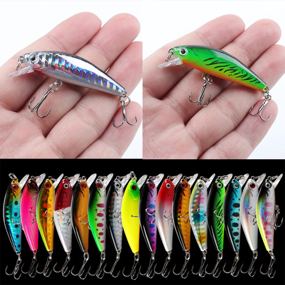 Señuelo de pesca Minnow 5,5 cm 6g Wobbler hundimiento plástico duro cebo Artificial Crankbaits Isca señuelo para lubina aparejos de pesca