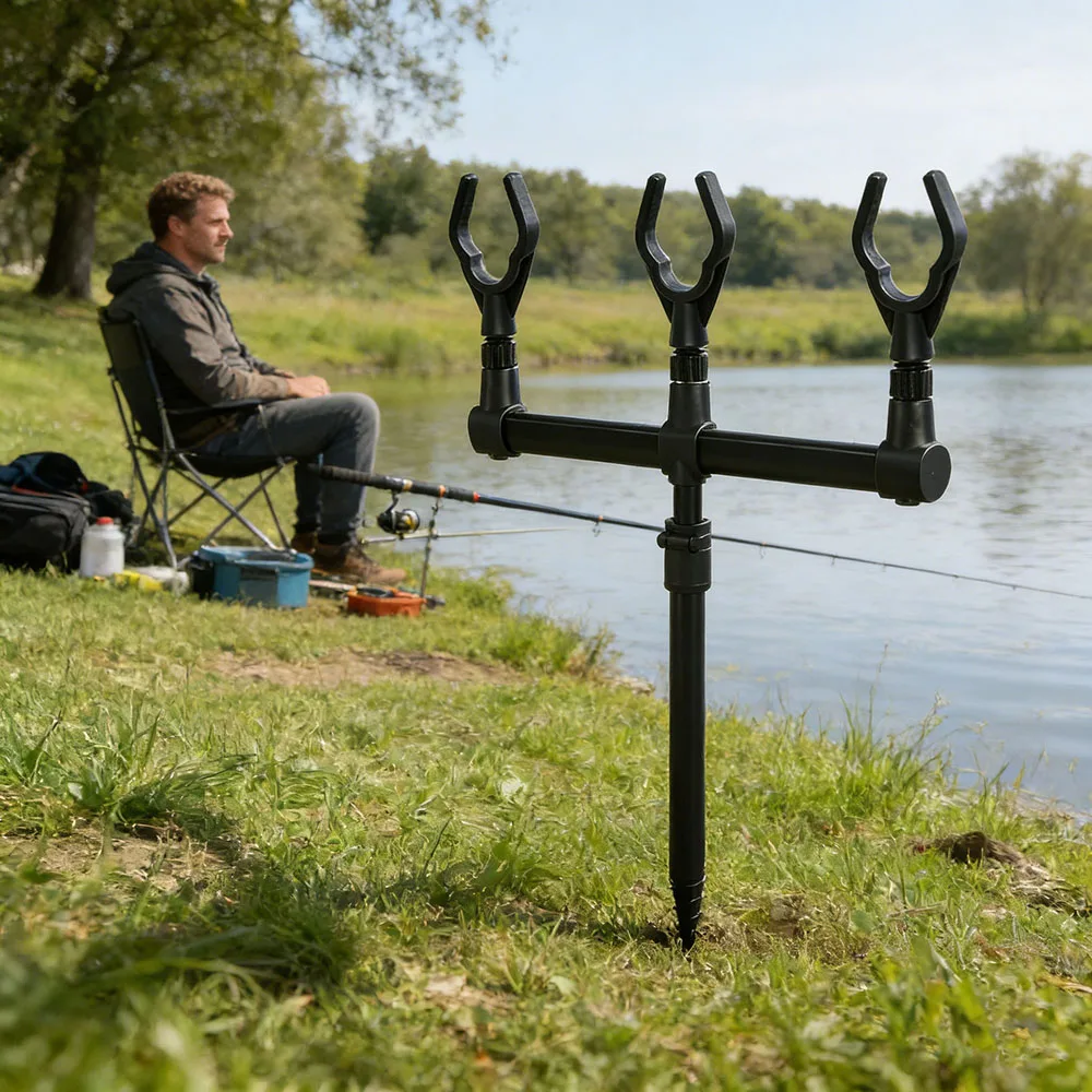 JSFUN Soporte multicaña para carpa telescópica ajustable con pica - imagen 3
