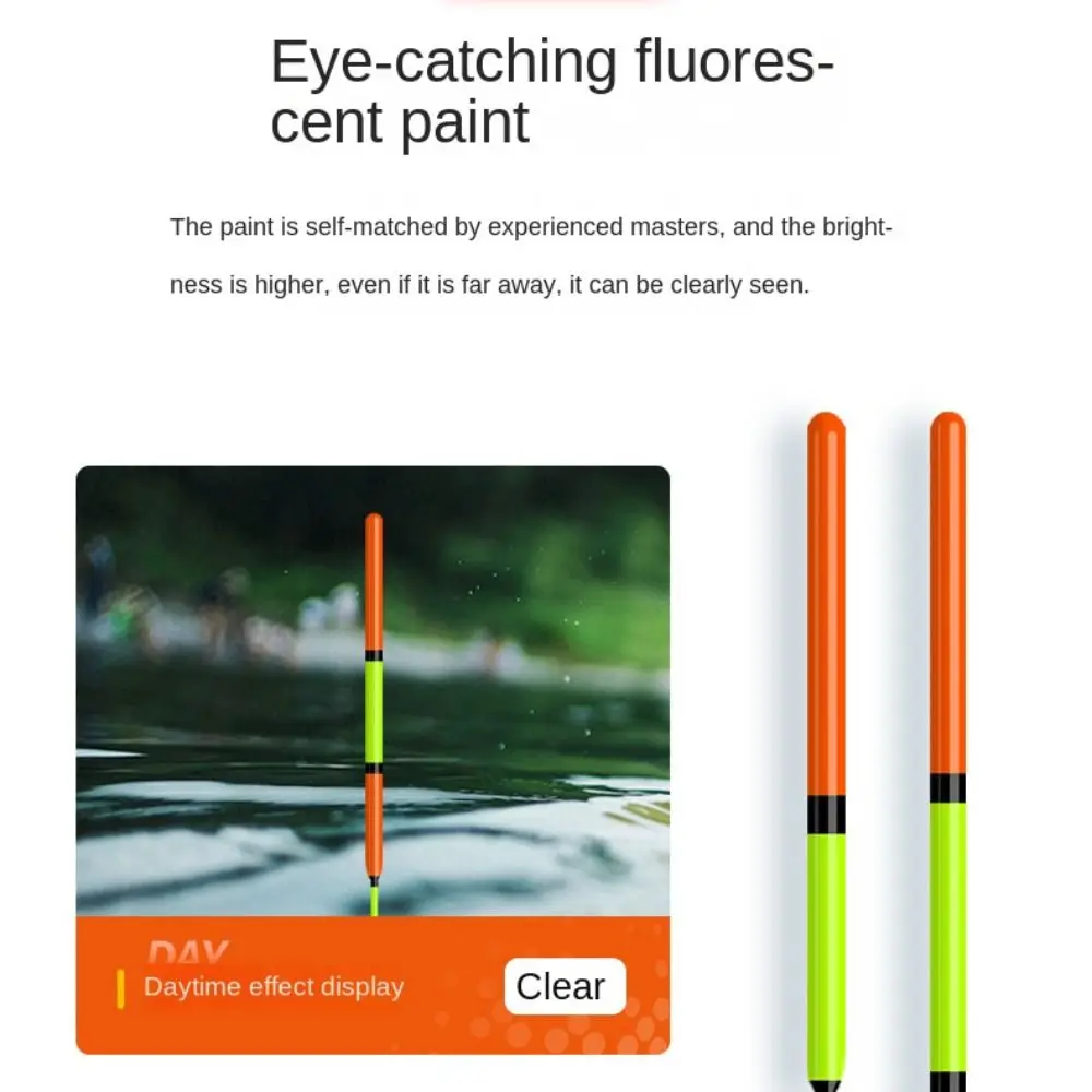 Boya Vertical de Nano flotador de pesca, aparejos de herramientas de pesca de agua dulce, en aguas poco profundas, gran flotabilidad - imagen 4