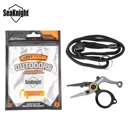 Alicates de pesca mini multiusos de aluminio con extractor de anzuelos