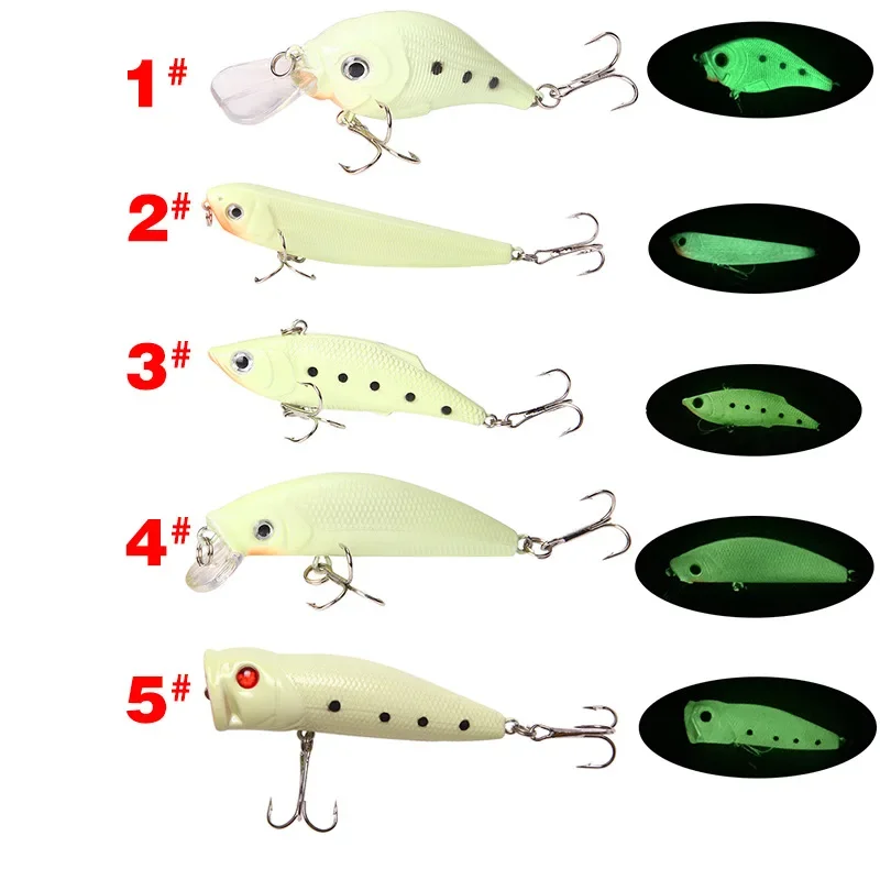 Señuelos de pesca luminosos Luya, cebos con luz fluorescente, 10,3g, 9cm, pez 3D, roca flotante y rollo, aparejos de cebo duro para hombre gordo pequeño