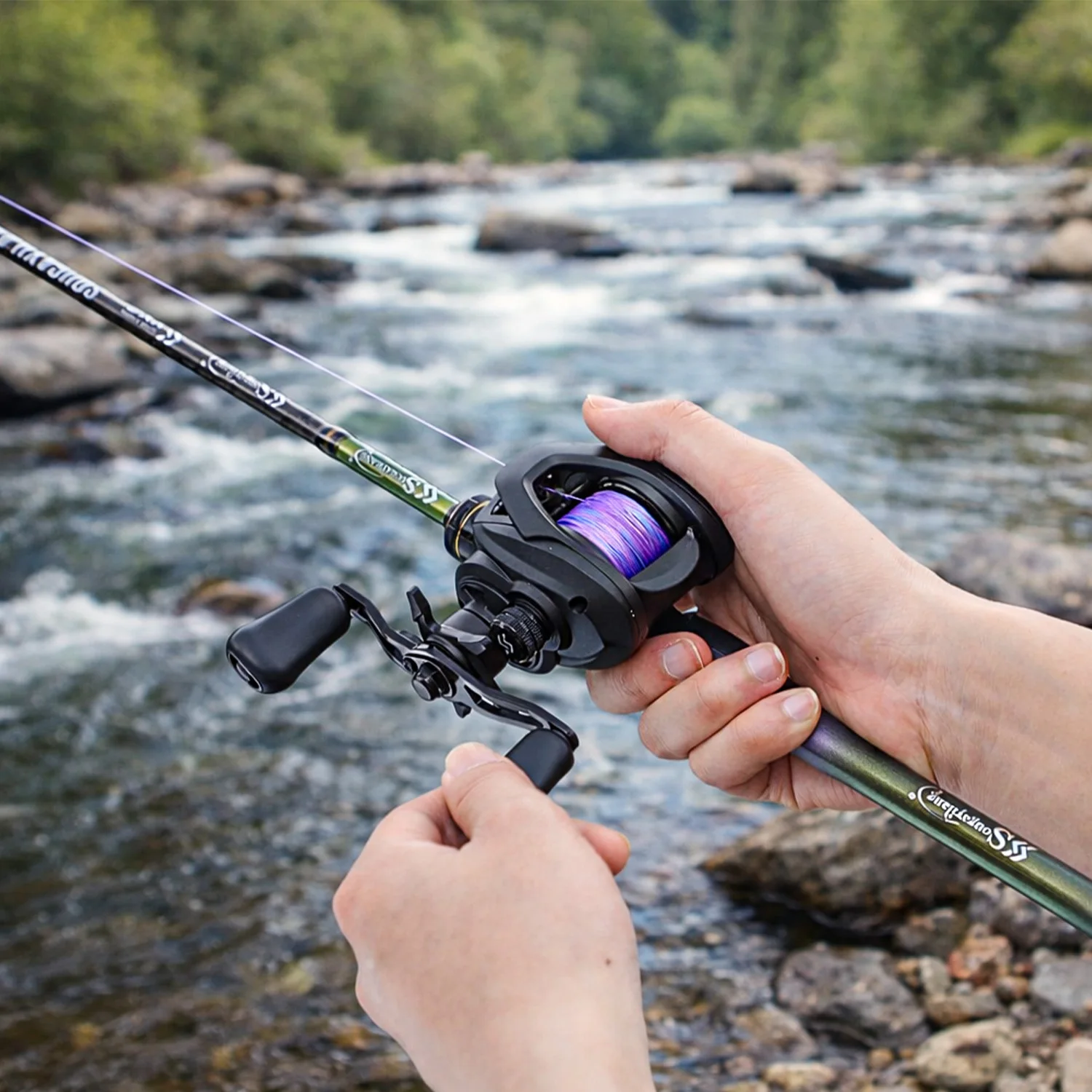 Sougayilang Combo Caña y Carrete Carbono MH 1.8m - 6.4:1 Arrastre 8kg - imagen 5