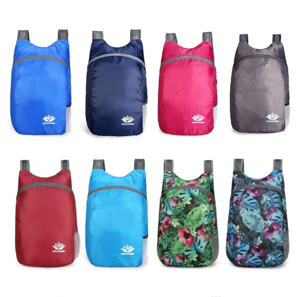 Mochila plegable de gran capacidad para montañismo, mochila de viaje deportiva ultraligera plegable, impermeable y ligera, 20L - imagen 2