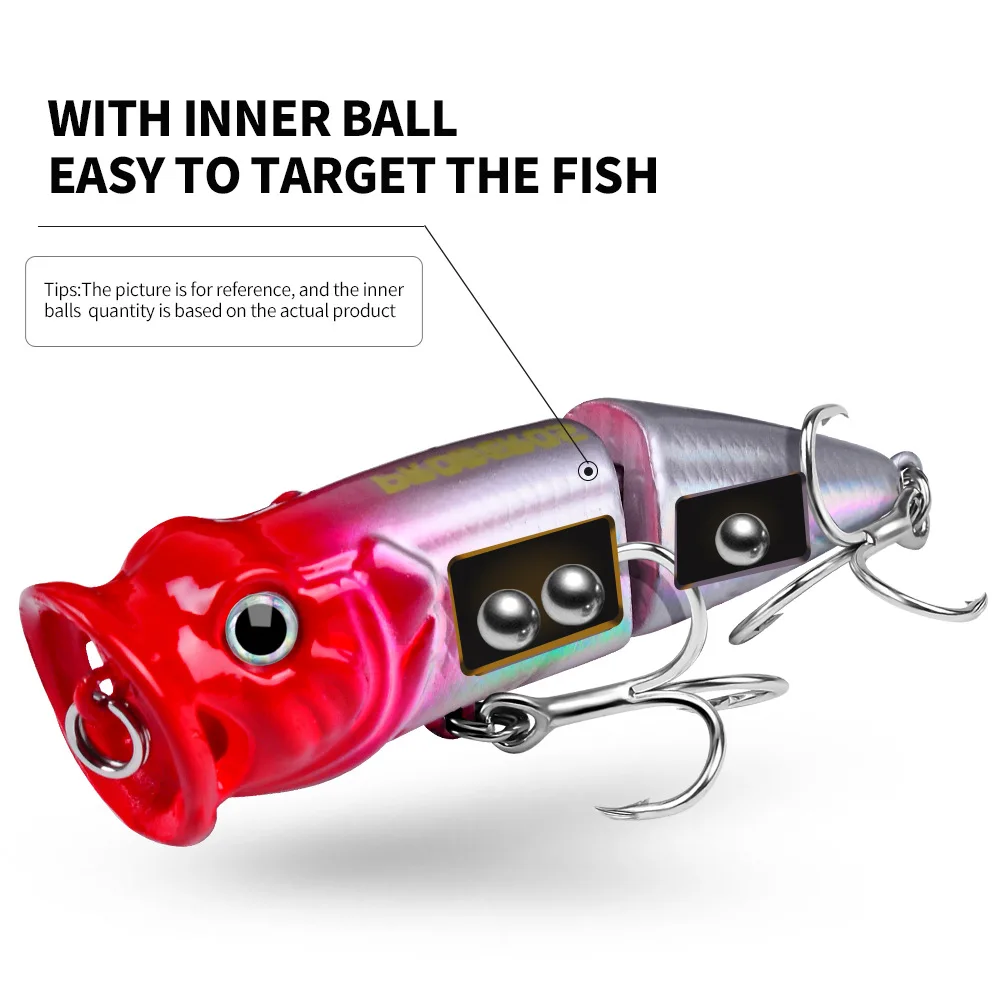 Cebo de simulación de agua flotante para escalada, sistema de superficie de agua de boca grande, cebo duro de 7cm y 11,5g - imagen 4