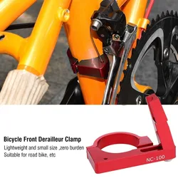 Abrazadera de cambio delantero de bicicleta de aleación de aluminio, adaptador de cambio delantero ligero y plegable, alto rendimiento, fácil instalación