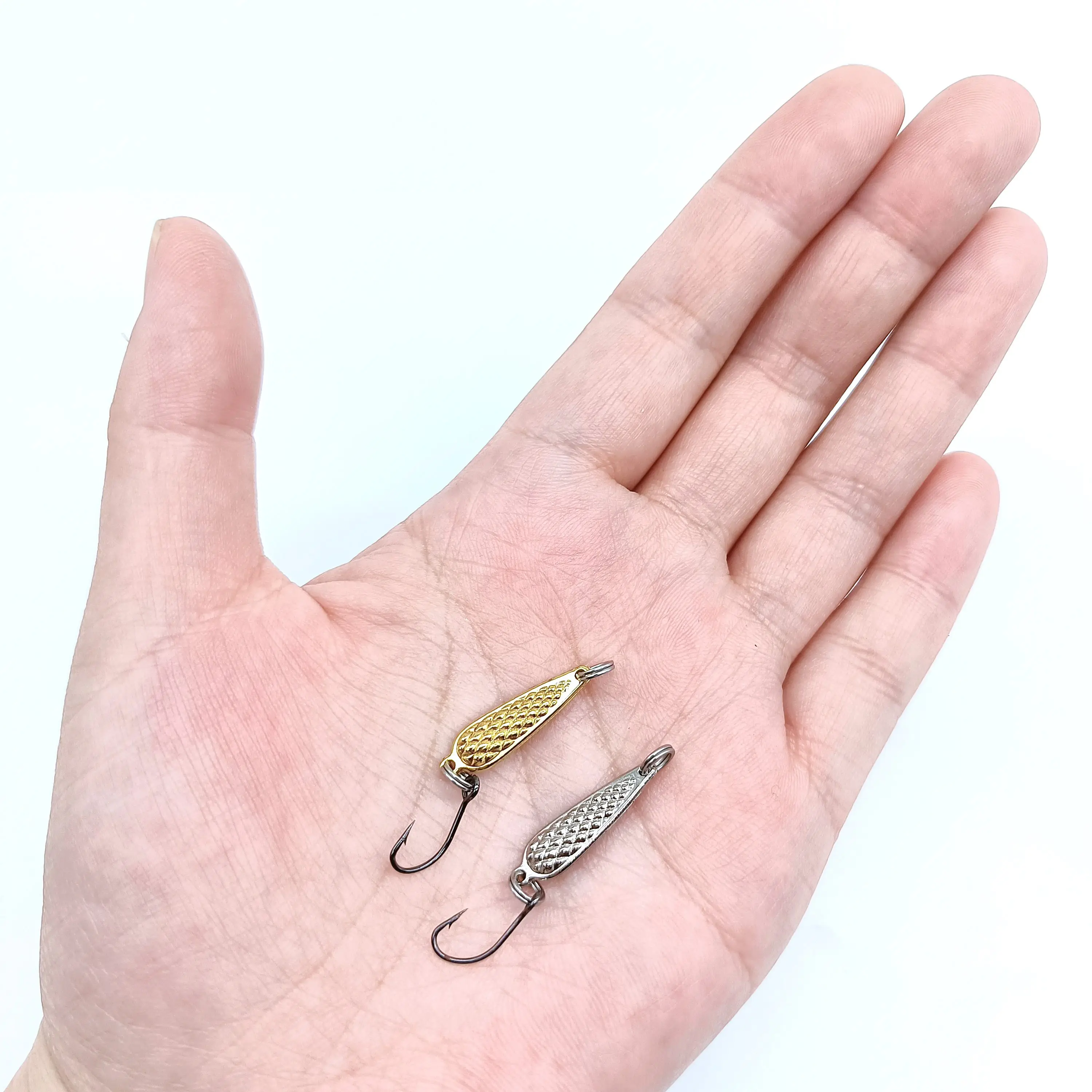 DUODUOYU-señuelo de pesca de 1 piezas, Micro Jig, 1,1g/2,2g, cuchara, señuelos de metal, Mini pez spinnerbsit, anzuelo único, jig Stream, trucha, cebos, pesca - imagen 4