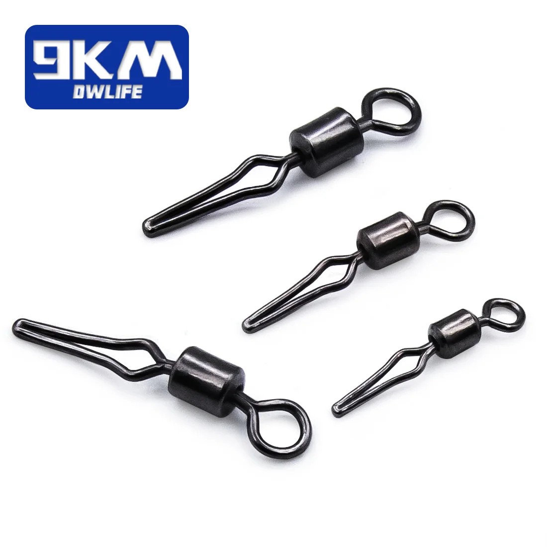 Pesca giratoria Snap 50 ~ 100 Uds Clip de línea lateral giratorios y mosquetones línea de pesca de barco conector rápido accesorios de pesca