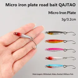 Juego de 5 piezas de 3,2 cm/3g mini VIB cuchara de fundición de metal Pesca peces brillo cebo señuelo cebo suministros de Pesca