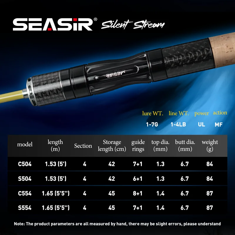 SEASIR varilla de pesca viaje multisección BFS fibra carbono ligera - imagen 4