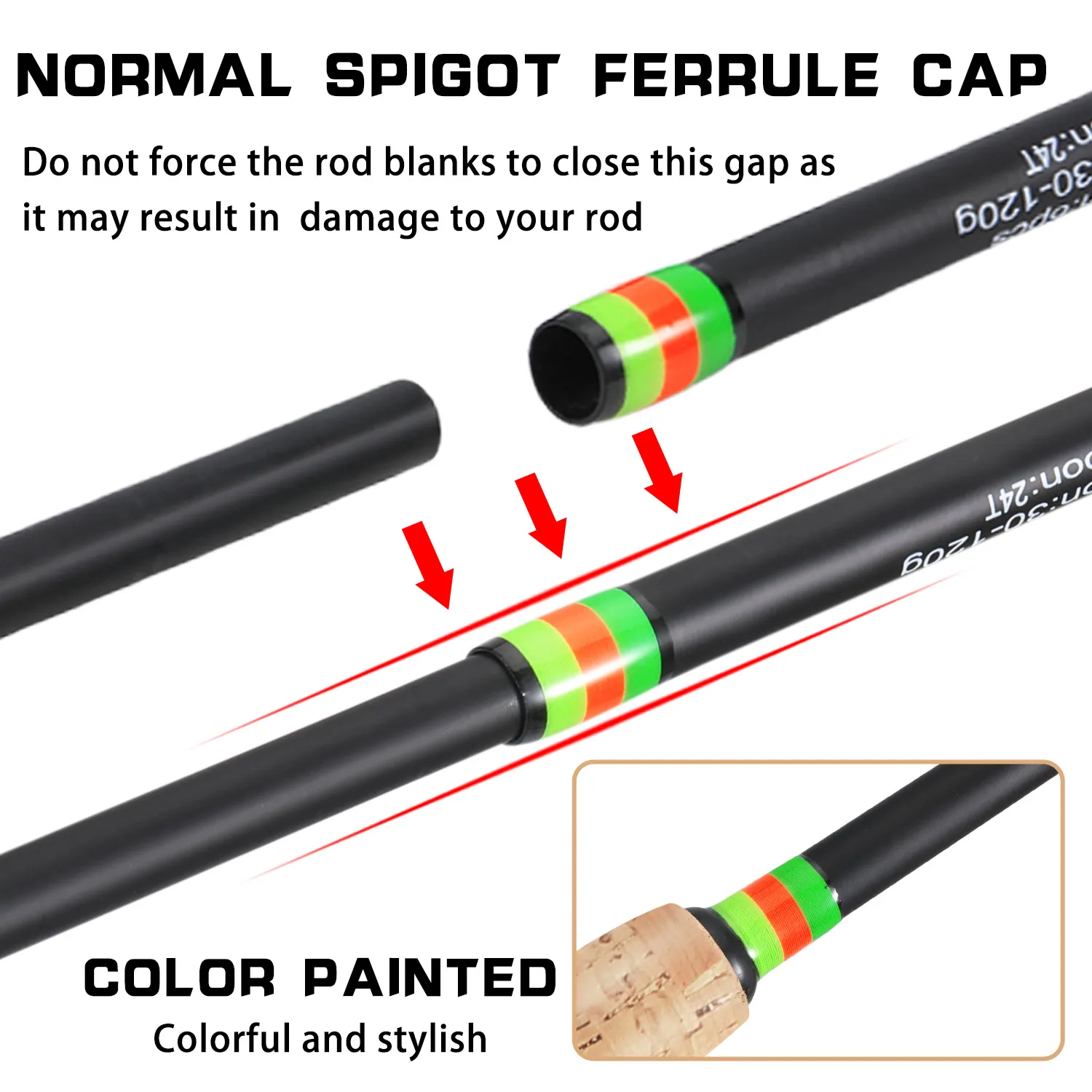 Sougayilang Caña de pesca ultraligera – Fibra de carbono spinning - imagen 5