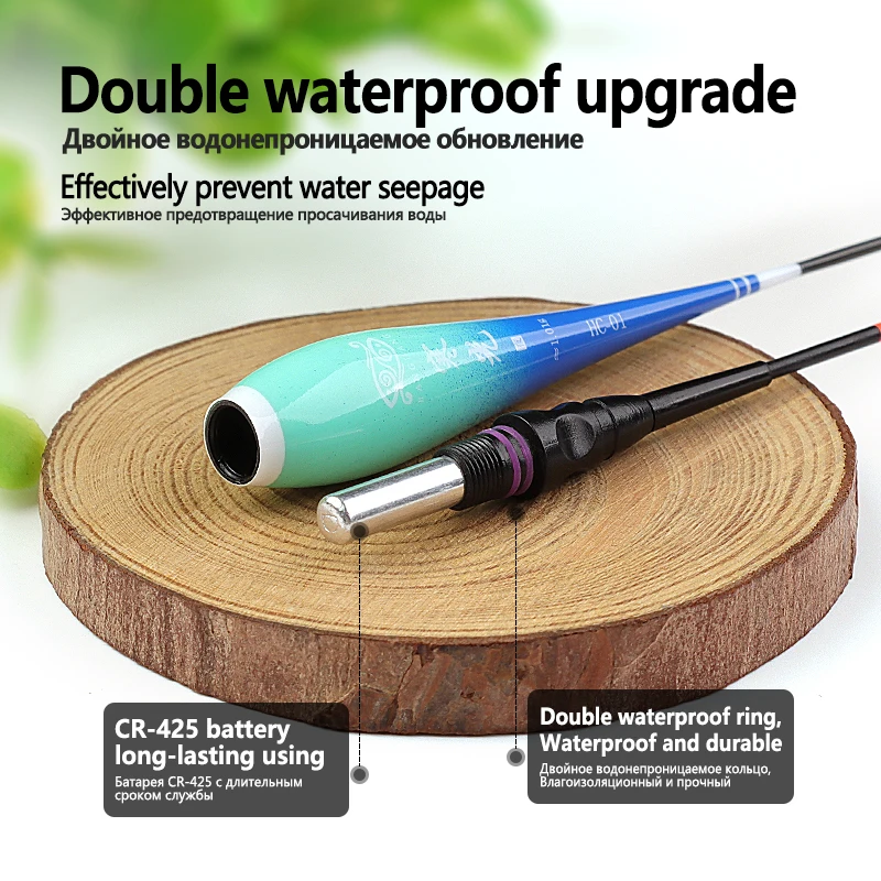 Flotador luminoso + 1 CR425 + 1 tubos flotantes + 1 ganchos para bolsa boya eléctrica boya Vertical lago río Bobber aparejos accesorios herramientas - imagen 4