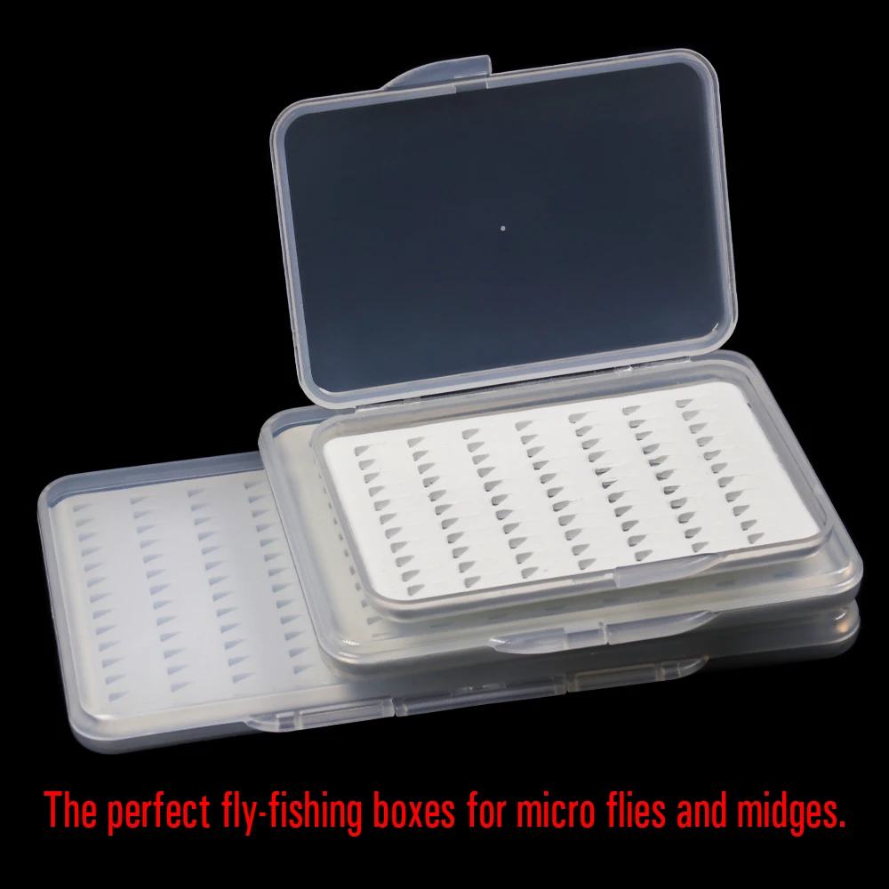 ICERIO, 1 unidad/2 unidades, Micro moscas y medios, Ninfa, caja delgada para moscas con espuma, caja para señuelos de Pesca con mosca, aparejos de Pesca, tamaño S/M/L - imagen 4