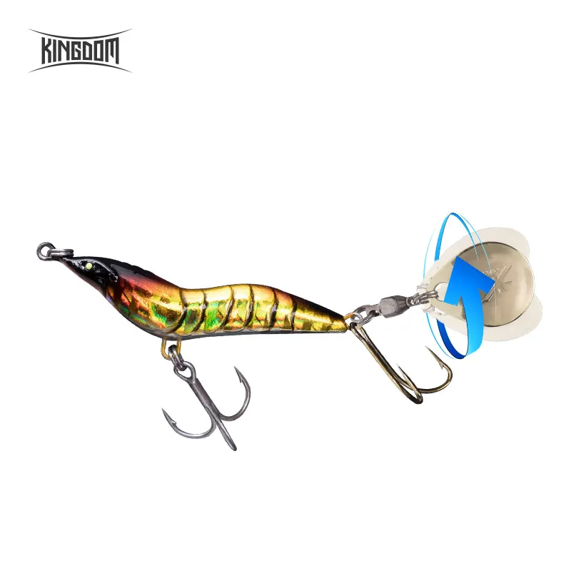Kingdom Metal Shrimp Fishing Lure 8 5g 14g 21g 28g Sinking Jigging Bait with Spoon For Bass Pike