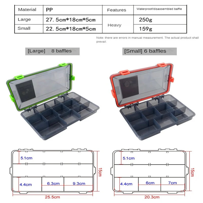 Caja de aparejos de pesca, caja de cebo, gancho multifuncional, caja de almacenamiento de señuelo de plomo, accesorio de cebo, herramienta de Accesorios para pesca - imagen 5