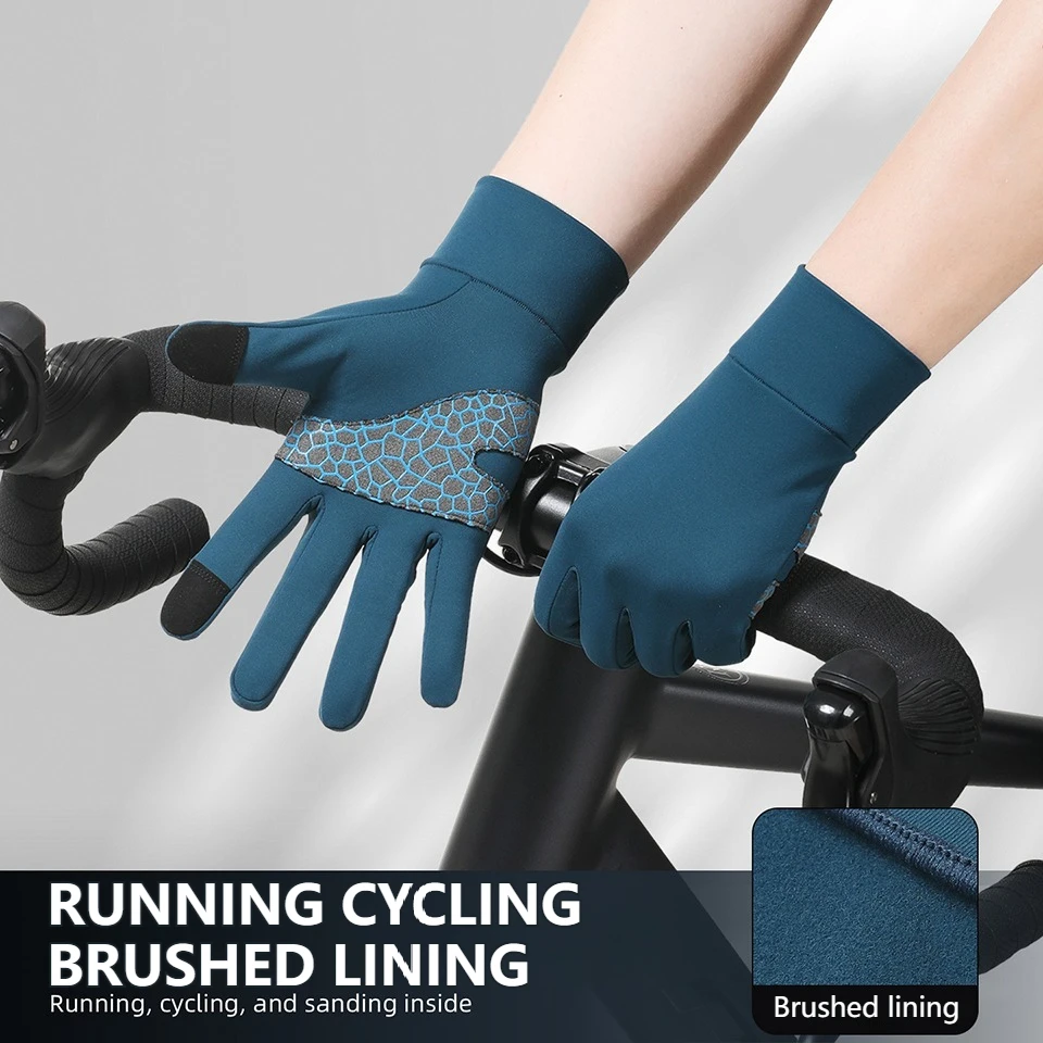 WALK FISH-guantes de pesca para entrenamiento de invierno, mantienen el calor, deportes al aire libre, correr, deportes de maratón, ciclismo, colección de forro polar antideslizante - imagen 3