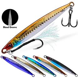 Señuelos de pesca con plantilla de Metal de 14g-40g, plantillas de pesca de mar, cebo duro Artificial Swimbait, Jerkbait, placa de hierro, anzuelos dobles, venta al por mayor