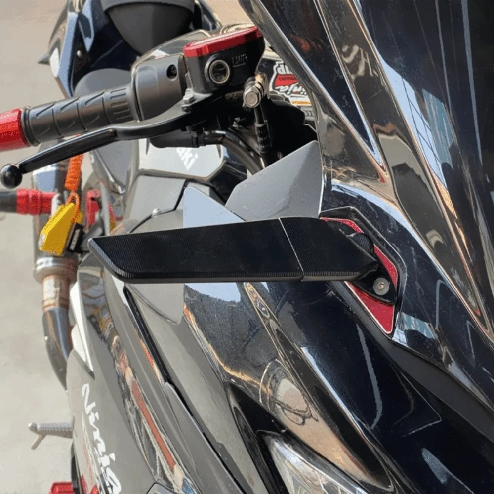 Espejo retrovisor de motocicleta de diseño ajustable, función giratoria, forma de ala de viento, espejos de ala de viento modificados, estilo modificado - imagen 5