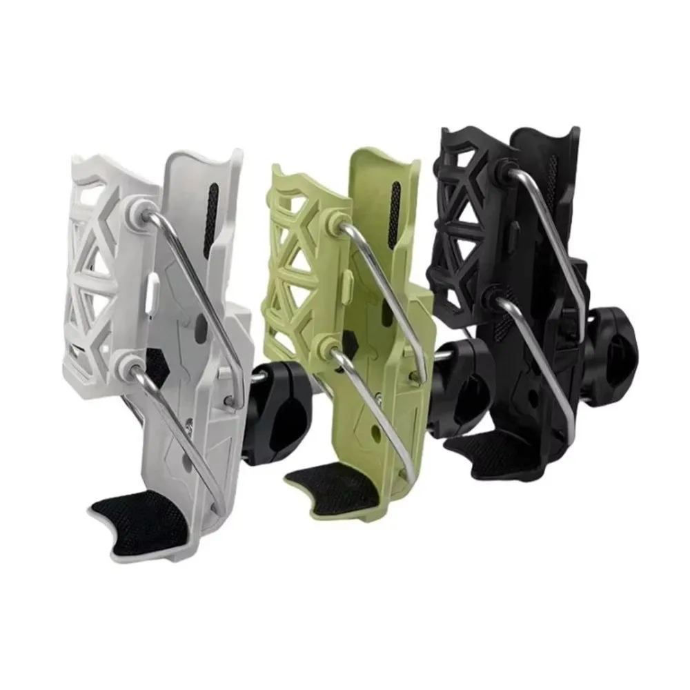 Soporte Universal para botella de agua, jaula para taza con manillar negro ajustable, soporte para botella de bicicleta giratorio de 360 grados, motocicleta y bicicleta - imagen 5