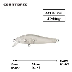 Señuelo Minnow Countbass – 55mm 3g Hundido para Trucha